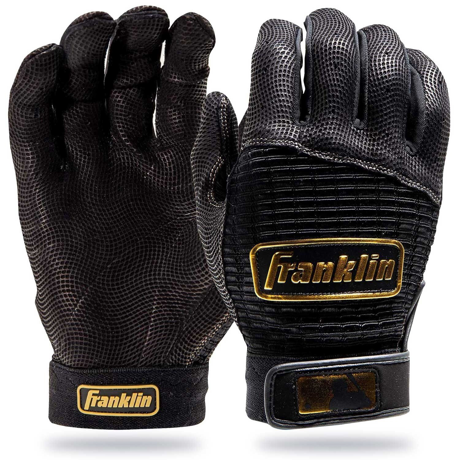 Franklin Pro Classic Adult Batting Gloves Black Gold