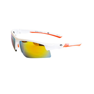 Rawlings 422 Adult Orange Mirror Sunglasses | White Frame