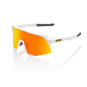 100 Percent S3 Soft Tact White HiPer Red Sunglasses