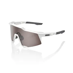 100% Eyewear SPEEDCRAFT Matte White Sunglasses | Silver Mirror