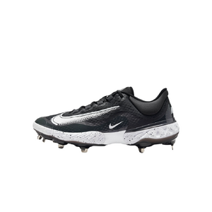 Nike Alpha Huarache Elite 4 Low Metal Cleats Black / White